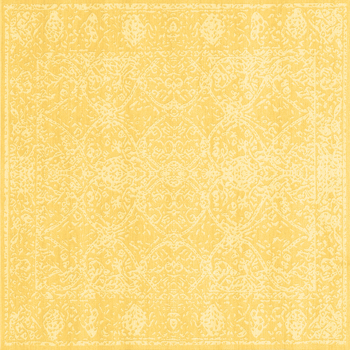 Square Machine Washable Abstract Brown Contemporary Rug, wshcon135brn