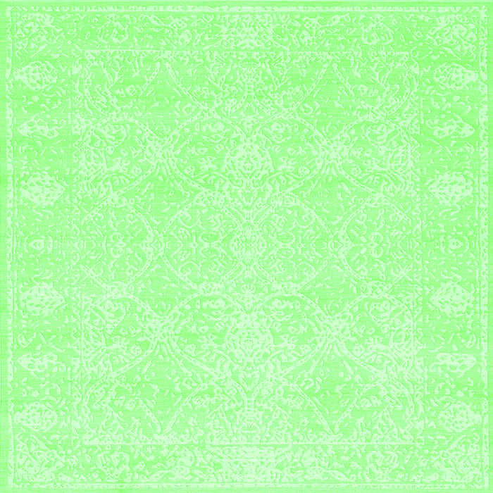 Serging Thickness of Abstract Green Contemporary Rug, con135grn