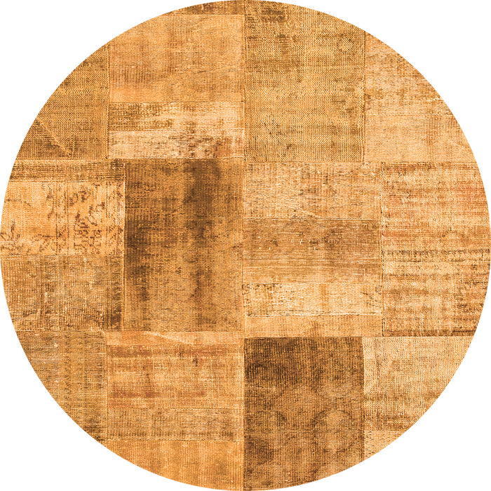 Square Patchwork Orange Transitional Rug, con1360org