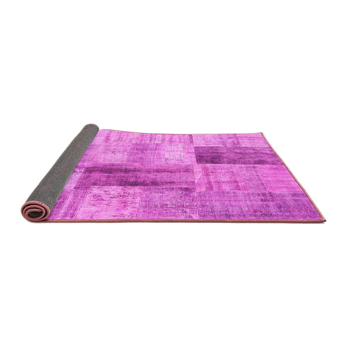 Sideview of Patchwork Pink Transitional Rug, con1360pnk