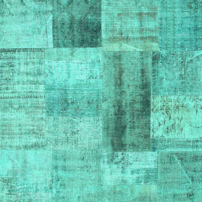 Patchwork Turquoise Transitional Rug, con1360turq