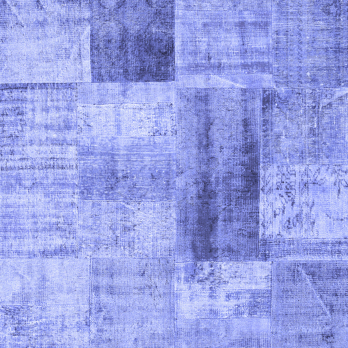 Patchwork Blue Transitional Rug, con1360blu