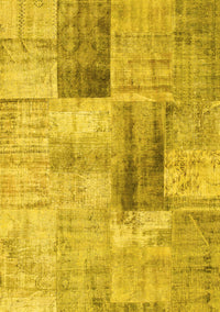 Patchwork Yellow Transitional Rug, con1360yw