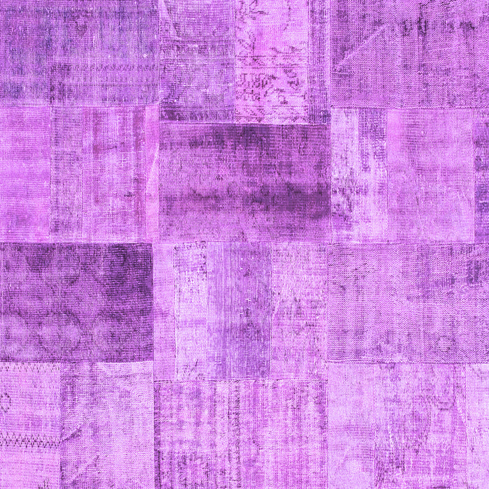 Square Patchwork Purple Transitional Rug, con1360pur