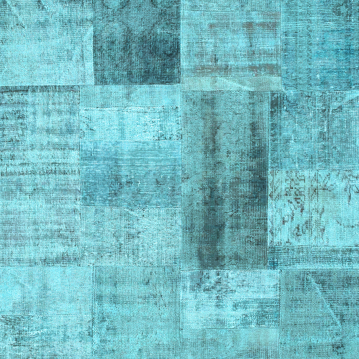Patchwork Light Blue Transitional Rug, con1360lblu