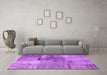 Machine Washable Patchwork Purple Transitional Area Rugs in a Living Room, wshcon1361pur