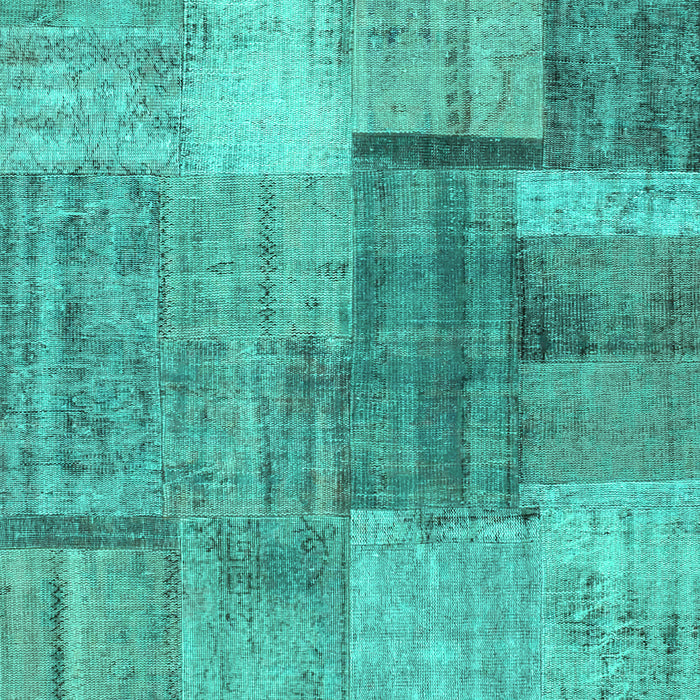 Patchwork Turquoise Transitional Rug, con1361turq