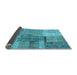 Sideview of Patchwork Light Blue Transitional Rug, con1361lblu