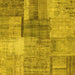 Square Patchwork Yellow Transitional Rug, con1361yw