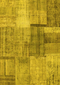 Patchwork Yellow Transitional Rug, con1361yw