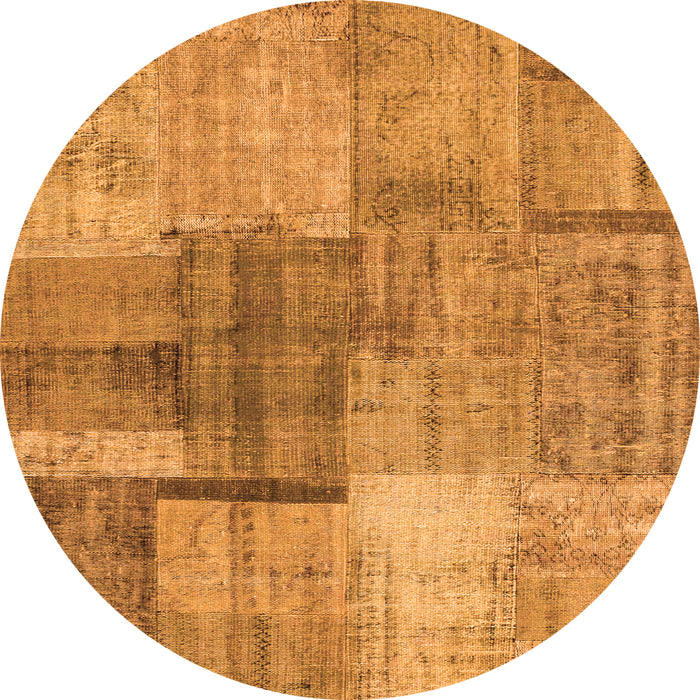 Square Patchwork Orange Transitional Rug, con1361org