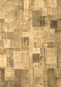 Patchwork Brown Transitional Rug, con1362brn