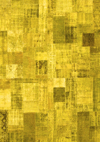 Patchwork Yellow Transitional Rug, con1362yw