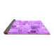 Sideview of Patchwork Purple Transitional Rug, con1362pur