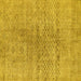 Square Abstract Yellow Contemporary Rug, con1363yw