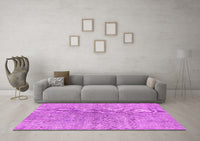 Machine Washable Abstract Pink Contemporary Rug, wshcon1363pnk