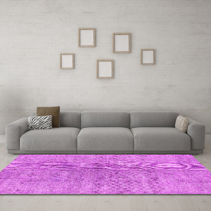 Machine Washable Abstract Pink Contemporary Rug in a Living Room, wshcon1363pnk