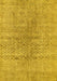 Machine Washable Abstract Yellow Contemporary Rug, wshcon1363yw