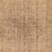 Square Machine Washable Abstract Brown Contemporary Rug, wshcon1363brn