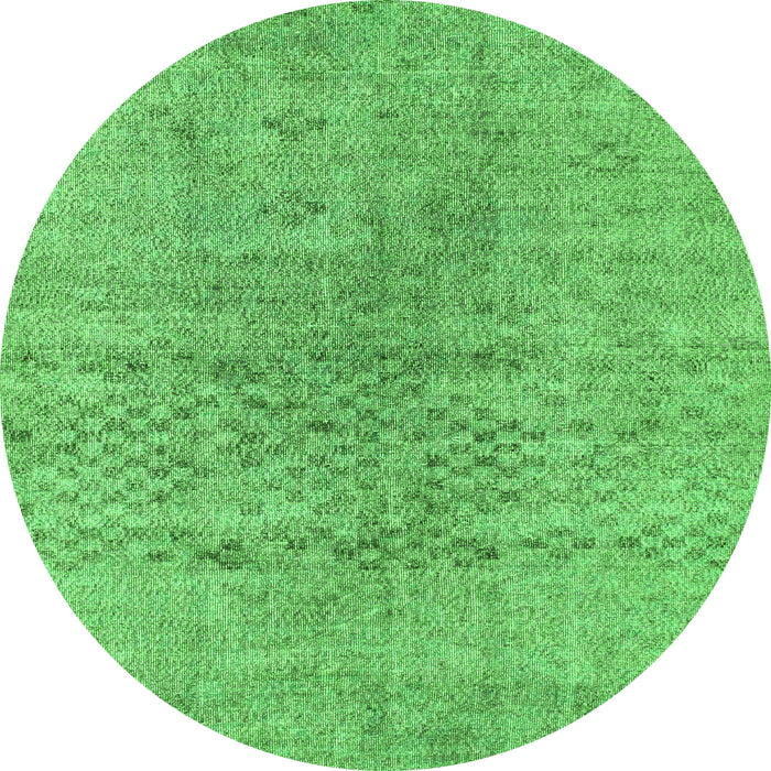 Square Abstract Green Contemporary Rug, con1363grn