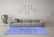 Machine Washable Abstract Blue Contemporary Rug in a Living Room, wshcon1363blu