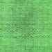 Serging Thickness of Abstract Green Contemporary Rug, con1363grn