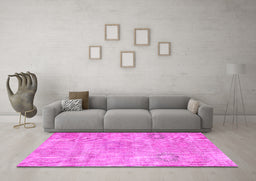 Machine Washable Persian Pink Bohemian Rug in a Living Room, wshcon1364pnk