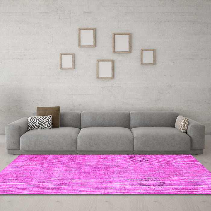 Machine Washable Persian Pink Bohemian Rug in a Living Room, wshcon1364pnk