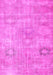 Machine Washable Persian Pink Bohemian Rug, wshcon1364pnk