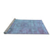 Sideview of Machine Washable Persian Light Blue Bohemian Rug, wshcon1364lblu