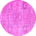 Round Persian Pink Bohemian Rug, con1364pnk