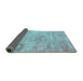 Sideview of Persian Turquoise Bohemian Rug, con1364turq