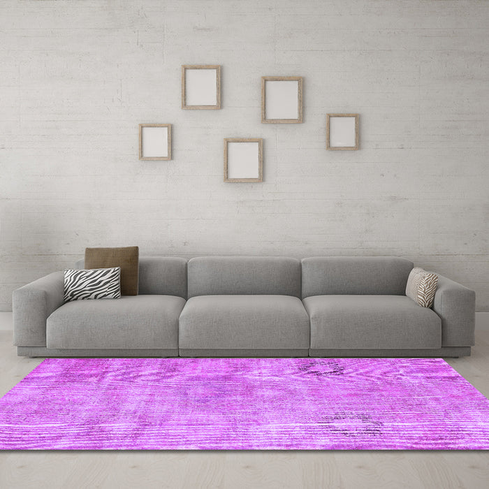 Machine Washable Persian Purple Bohemian Area Rugs in a Living Room, wshcon1364pur