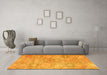 Machine Washable Persian Yellow Bohemian Rug in a Living Room, wshcon1364yw