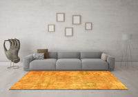 Machine Washable Persian Yellow Bohemian Rug, wshcon1364yw