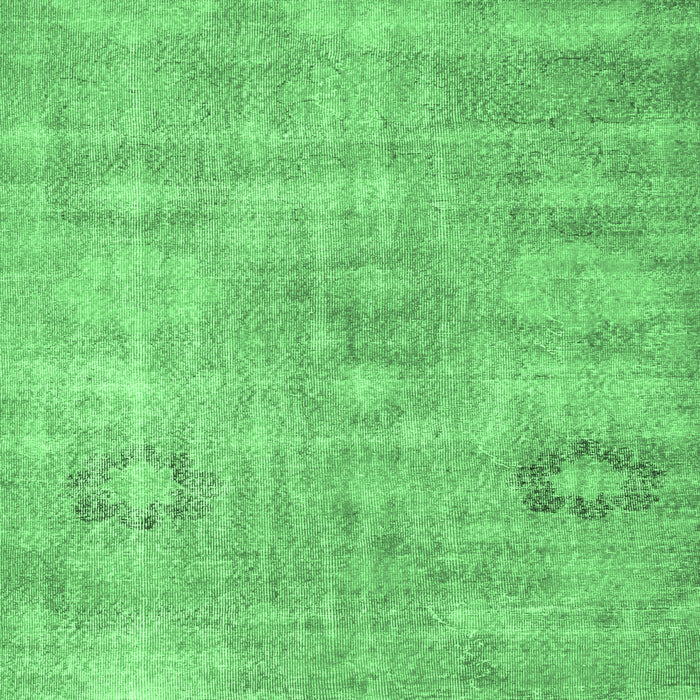 Square Machine Washable Persian Emerald Green Bohemian Area Rugs, wshcon1364emgrn