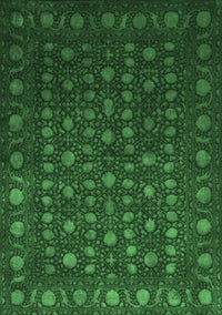 Abstract Emerald Green Contemporary Rug, con1365emgrn