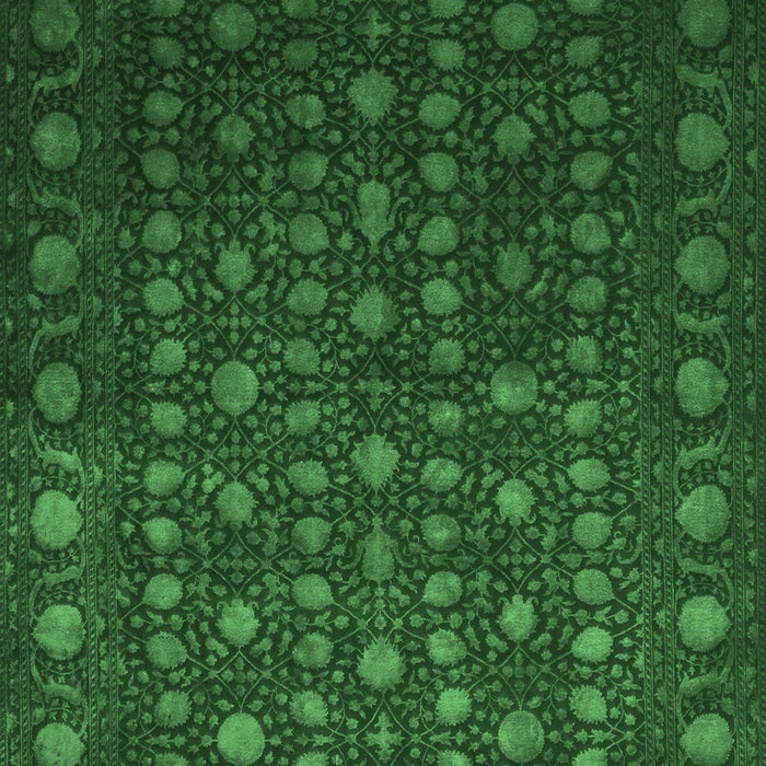 Machine Washable Abstract Emerald Green Contemporary Area Rugs, wshcon1365emgrn