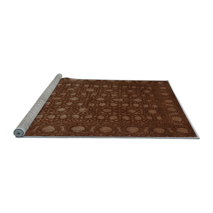 Sideview of Machine Washable Abstract Light Blue Contemporary Rug, wshcon1365lblu