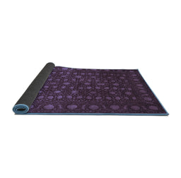 Sideview of Abstract Blue Contemporary Rug, con1365blu