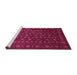 Sideview of Machine Washable Abstract Purple Contemporary Area Rugs, wshcon1365pur