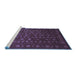 Sideview of Machine Washable Abstract Blue Contemporary Rug, wshcon1365blu