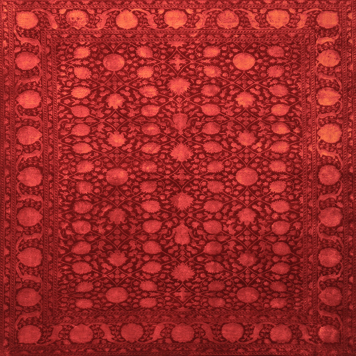 Round Machine Washable Abstract Orange Contemporary Area Rugs, wshcon1365org