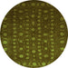 Machine Washable Abstract Green Contemporary Area Rugs, wshcon1365grn