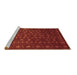 Sideview of Machine Washable Abstract Brown Contemporary Rug, wshcon1365brn