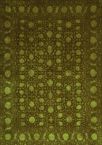 Abstract Green Contemporary Rug, con1365grn