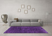 Machine Washable Persian Purple Bohemian Area Rugs in a Living Room, wshcon1366pur