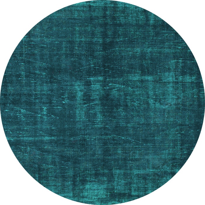 Round Machine Washable Persian Light Blue Bohemian Rug, wshcon1366lblu