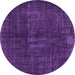 Round Persian Purple Bohemian Rug, con1366pur