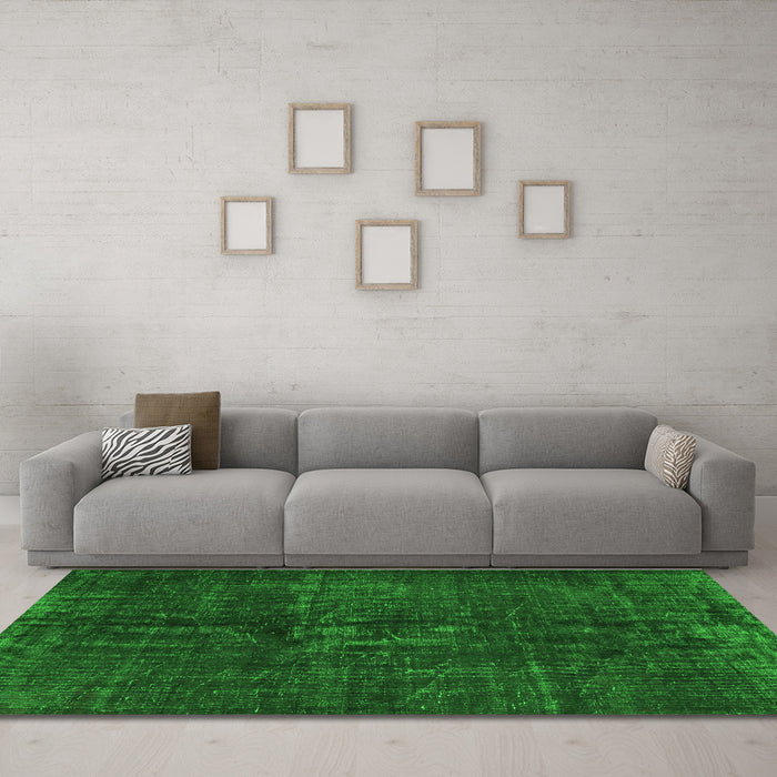 Machine Washable Persian Green Bohemian Area Rugs in a Living Room,, wshcon1366grn